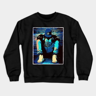 Hood Boy.Hip Hop Art Crewneck Sweatshirt